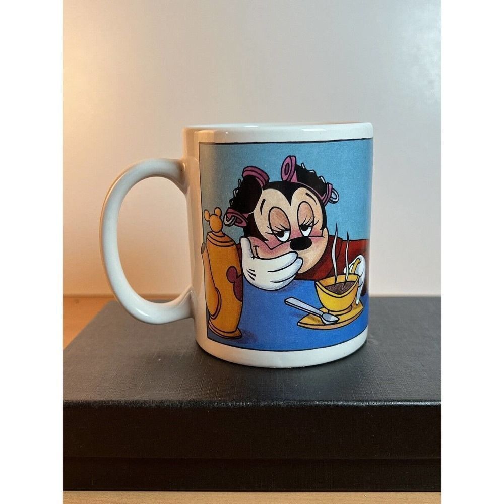 Disney Sleepy Minnie Mouse Collectors Mug-Cup 5” Tall Large Mug